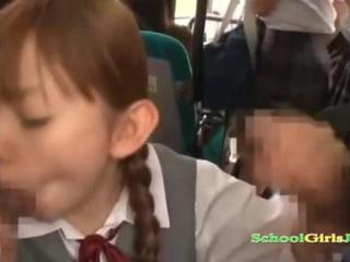 young jap schoolgirl is seduced old man in bus 1 - XXXPicz