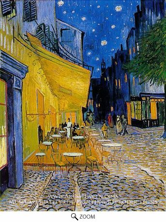 Painting Reproduction Of Cafe Terrace At Night Vincent Van Gogh Xxxpicz
