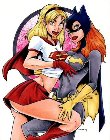 batgirl and supergirl lesbian porn supergirl batgirl pose together lesbians  porn - XXXPicz