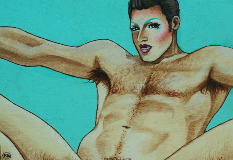 drag queens suck cock beguile for prettyartist paints vintage gay porn  stars in drag face - XXXPicz