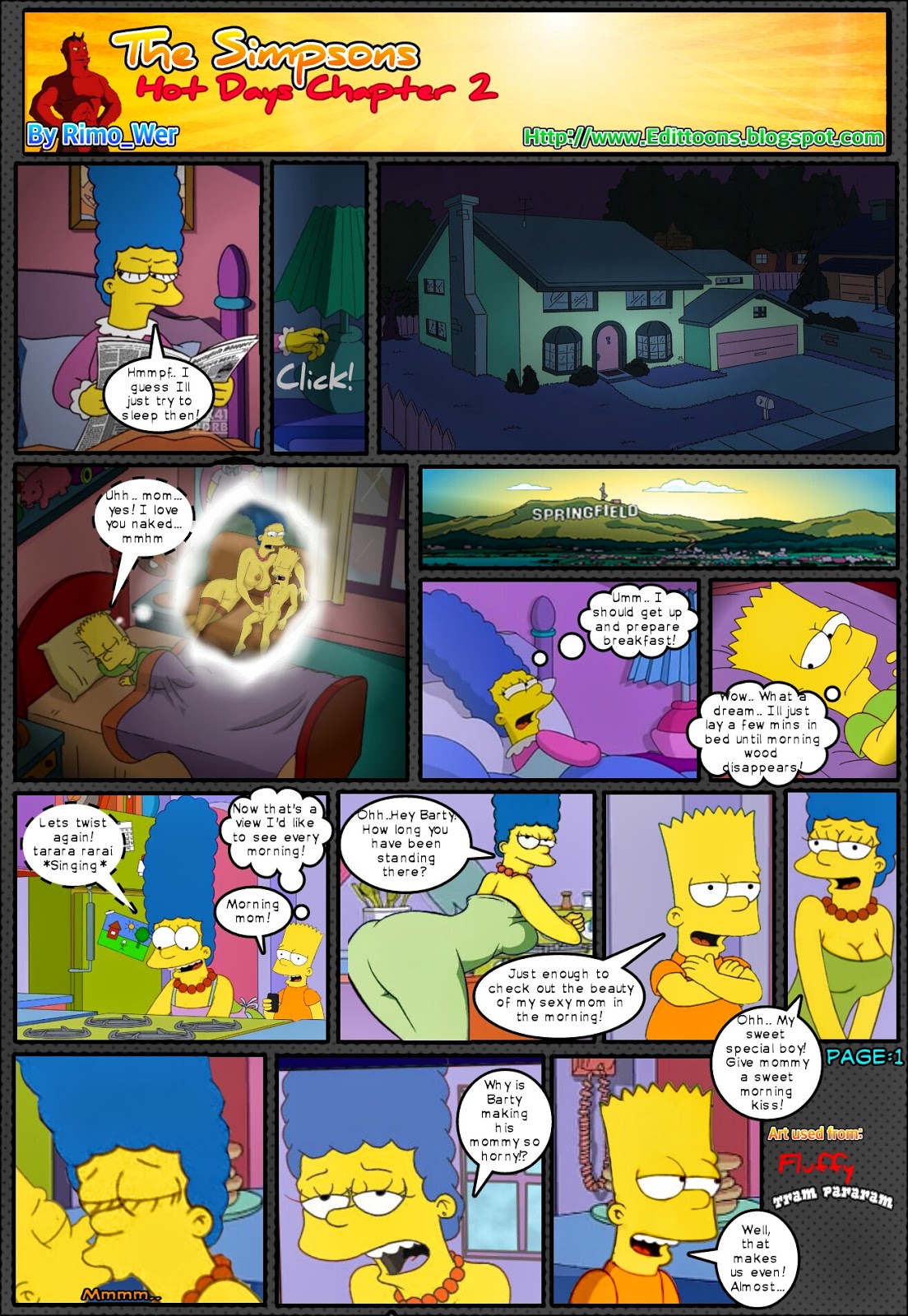 Naked Toons Simpsons - edittoons adult cartoon comics rimo wer the simpsons hot days - XXXPicz