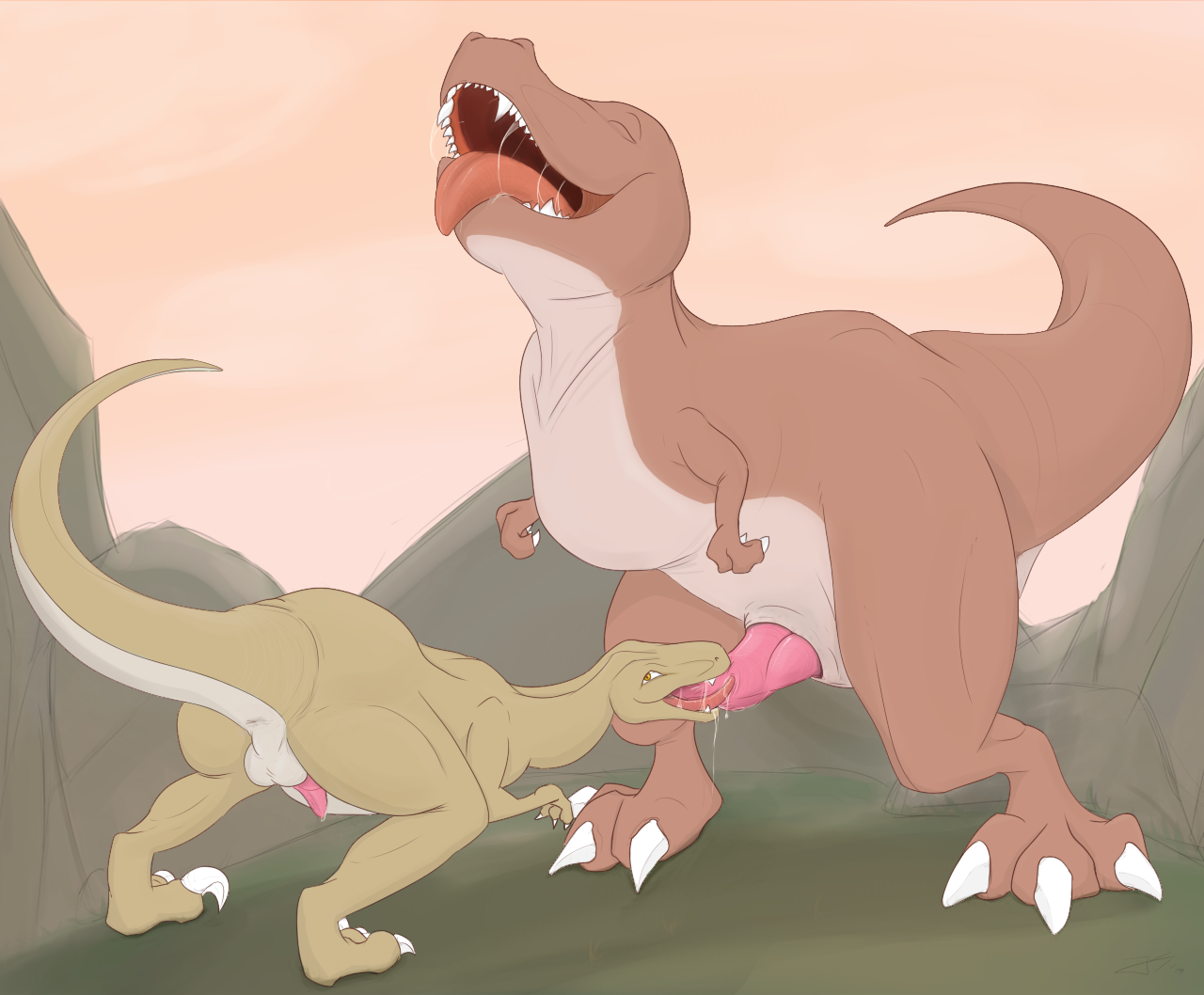 1280px x 1058px - lesbian furry dinosaurs porn velociraptor furry porn rule anus ass balls  claws cum dinosaur - XXXPicz